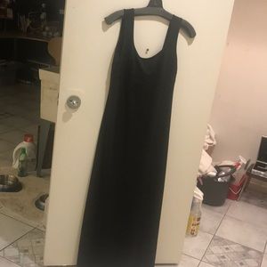 Classic black long black perfect dress